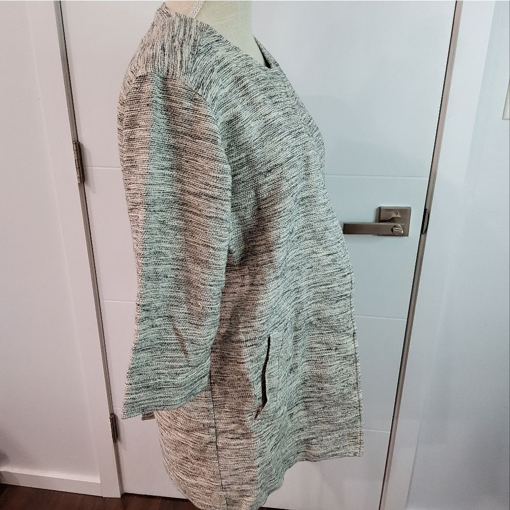 Eileen Fisher White Black Tweed Cardigan Size M - Picture 4 of 9